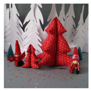 Decorativos Árboles de Navidad rubí brillantes