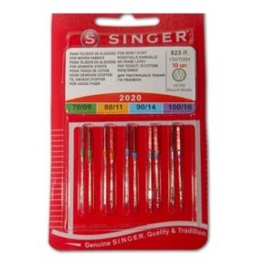 Singer agujas nº2020. 70/09—80/11—90/14—100/16