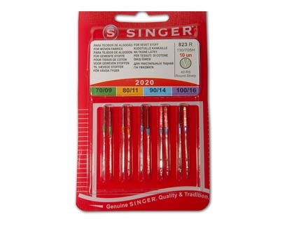 Singer agujas nº2020. 70/09—80/11—90/14—100/16