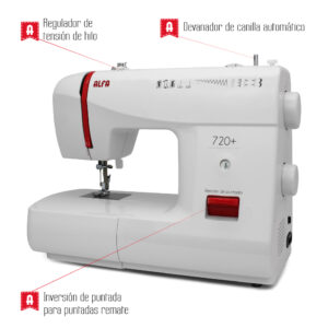 Alternative view of Maquina de coser Alfa 720+