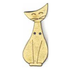 Botón Madera Gatito
