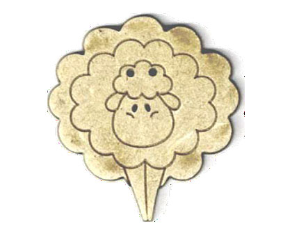 Botón Madera Oveja