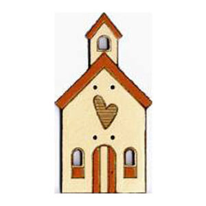 Botón Madera Pintada Casa Beige