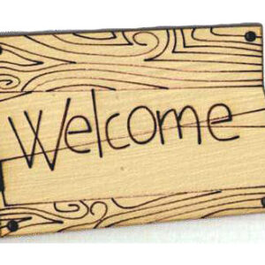 Botón Madera Pintada Welcome Beige