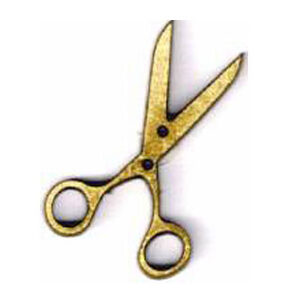 Botón Madera Tijeras