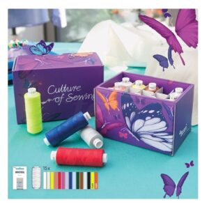 Caja de 15 hilos y 5 agujas Texi