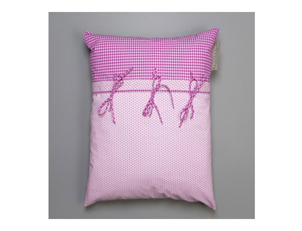 Vistoso Cojín de puntos y vichy Camelia.