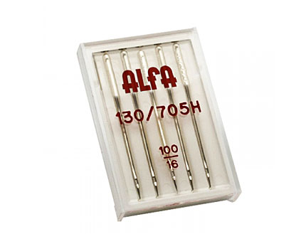 Estuche de 5 Agujas Alfa Número 100