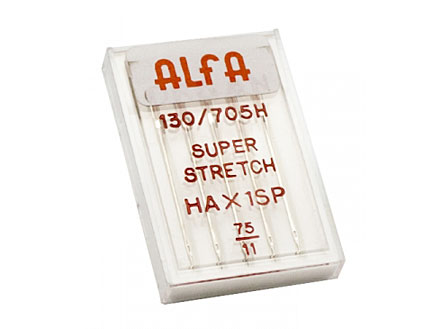 Estuche de 5 Agujas Alfa Stretch Número 75