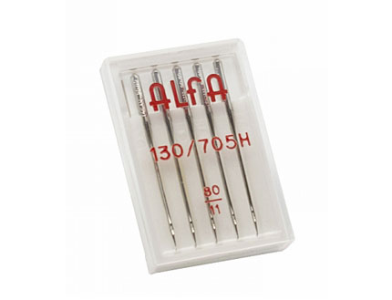 Estuche de 5 Agujas Alfa Número 80