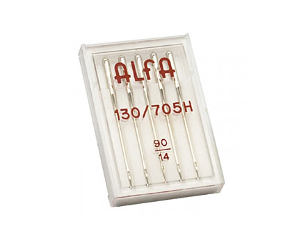 Estuche de 5 Agujas Alfa Número 90