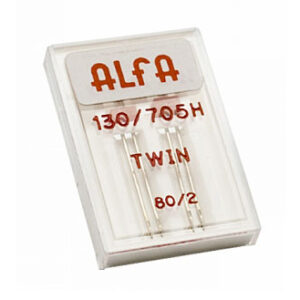 Estuche de 2 Agujas Dobles Alfa Número 80