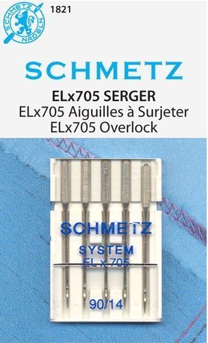 Agujas Schmetz Overlock Serger ELx705 90/14