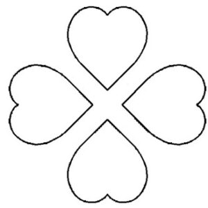 Plantilla Acetato Flor Cuatro Corazones