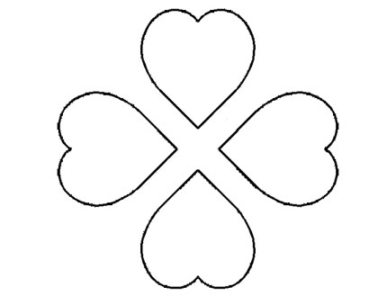 Plantilla Acetato Flor Cuatro Corazones