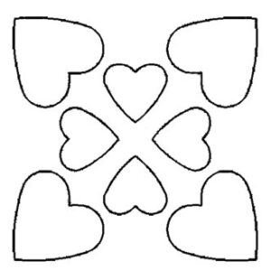 Plantilla Acetato Flor Ocho Corazones