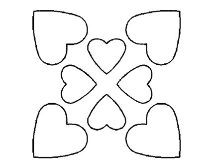 Plantilla Acetato Flor Ocho Corazones