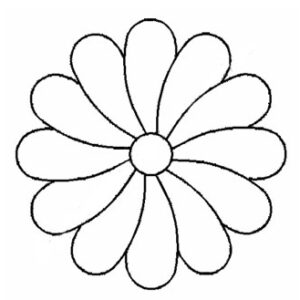 Plantilla Acetato Flor Puntas Redondas
