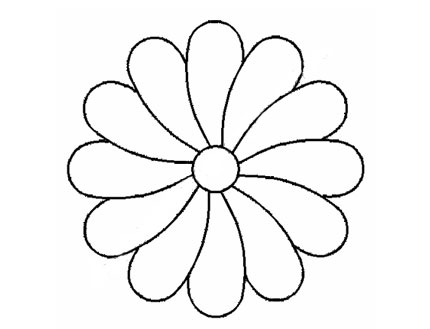 Plantilla Acetato Flor Puntas Redondas