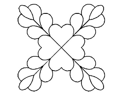 Plantilla Flor Bandera Cruzada