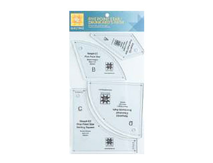 Regla Acílica Estrella 5 Puntas Drunkard´s Path