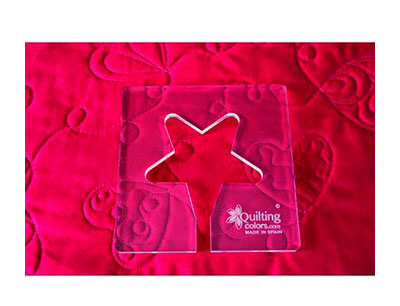 Regla para acolchar cuadrado con estrella